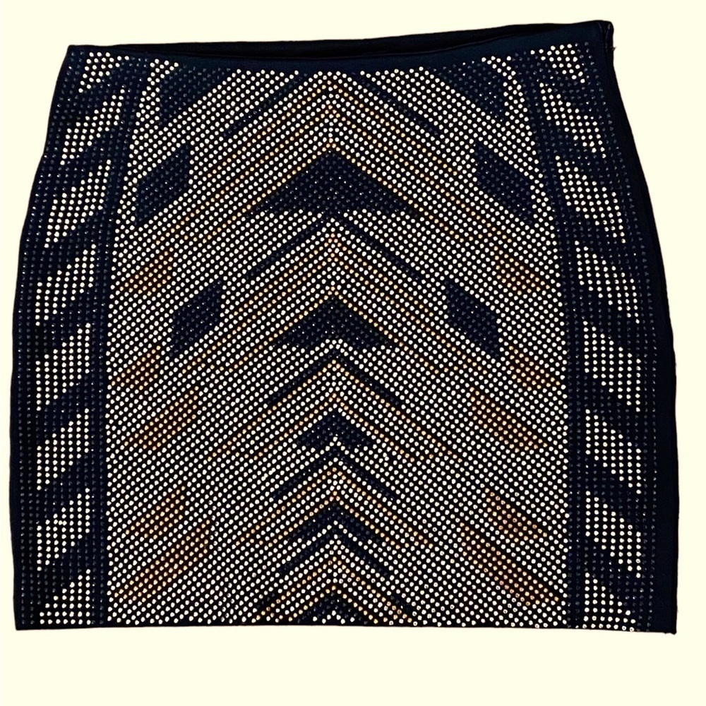ROMEO + JULIET COUTURE RHINESTONE MINI SKIRT (0872)